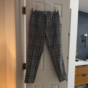 NWT Topman Gray Plaid Dress Pants